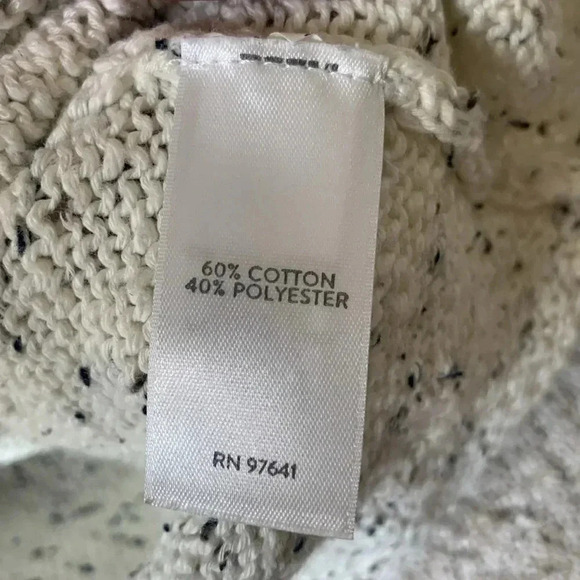 J Jill knit ivory sweater with black and gray flecks - Picture 7 of 8